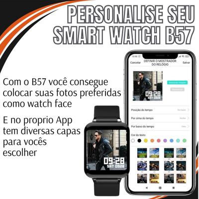 Smart Watch B57 Relógio Inteligente App Hero Band - Preto