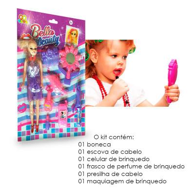 Maquiagem Para Boneca Infantil Maquiar C/ Espelho Brinquedo