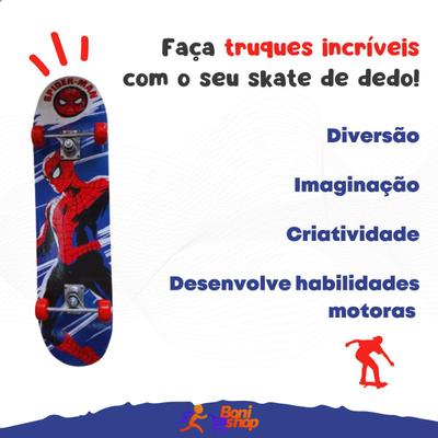 2 Skate De Dedo Brinquedo Infantil Divertido Truck Lixa