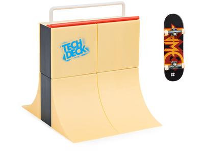 Rampa de Skate de Dedo Pista Tech Deck com Corrimão Brinquedo MDF