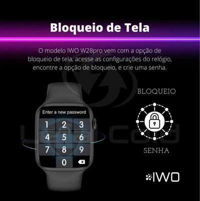 Lancamento Relogio Smartwatch W28 Pro Serie 8 IP68 Carregador sem fio