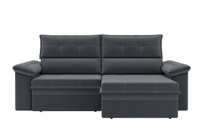 Sofá XFlex Aspen 1.80m Retrátil Reclinável Suede Cinza | Magalu