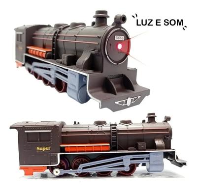 Ferrorama Trem Clássico Super Trilhos Locomotiva Com Luz E Som 45 Pçs