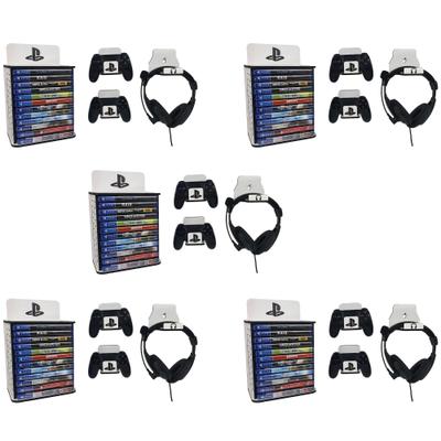 Suporte Organizador Games Ps4 Ps5 12 Jogos 2 Porta Controle