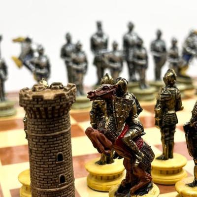 Tabuleiro de xadrez de madeira realista para jogo de xadrez