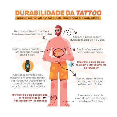 1 Tatuagem Temporária Tattoo a prova d agua Perfeita Mãos Homens ou Mulher  - Max - Tatuagem Temporária - Magazine Luiza