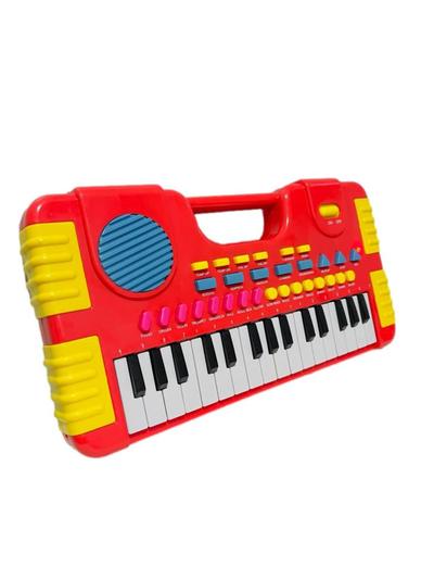 Teclado Infantil Vermelho 31 Teclas Reproduz e Grava Envio Imediato!