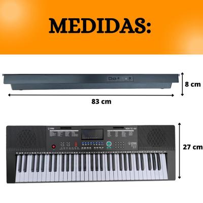 Teclado Musical Infantil Piano Estudante Iniciante Tc261