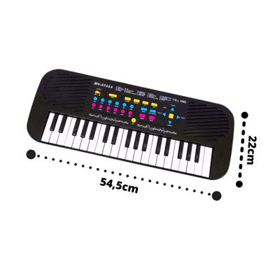 Piano teclado brinquedo infantil microfone musical educativo dm