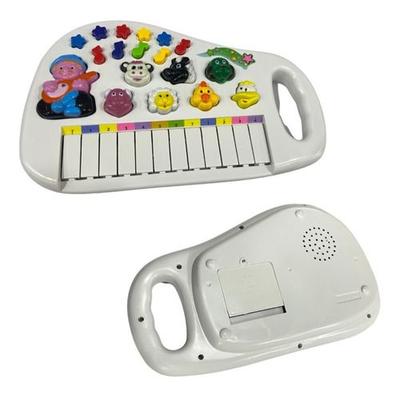 Teclado Piano Musical Fazendinha Animal Infantil Baby Com Luz