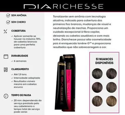 Tonalizante Extra Cobertura Cor 5.0 Castanho Claro Profundo Diarichesse  L'oréal - Supermercado Rede Dos Cosmeticos - Compre Online em Guará/DF