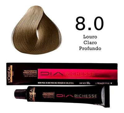 Tonalizante Richesse 8 Louro Claro, 80 G, L'Oréal Paris : :  Beleza