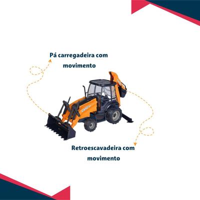 Caminhão De Brinquedo Iveco Plataforma Com Trator Case Usual no