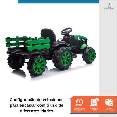 Trator Elétrico Infantil com Caçamba - John Deere - 12v - Peg-Pérego
