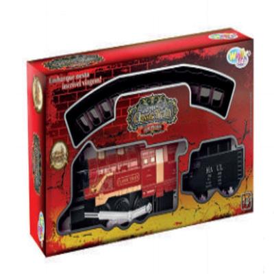 Trem Brinquedo Locomotiva Som E Luz 4 Vagoes