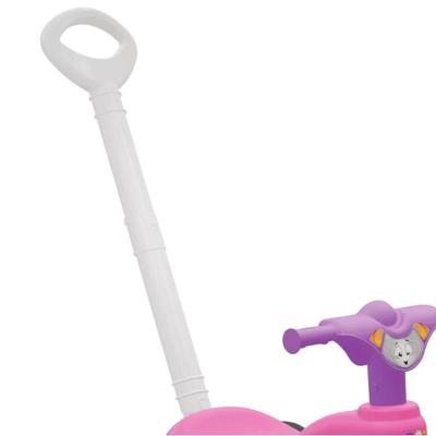 Motoca Infantil Triciclo Encantado Rosa com Empurrador e Proteção Pais e  Filhos