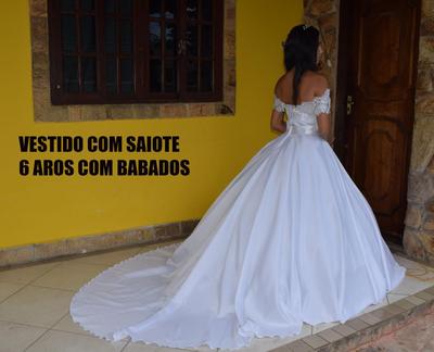 Vestido de noiva com manga saia princesa com 6 metros - PARTYLIGHT ATELIER  DAS NOIVAS - Vestido de Noiva - Magazine Luiza