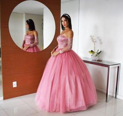 Vestido De Noiva ou 15 anos com saia princesa sem cauda Decote e Tule -  PARTYLIGHT ATELIER DAS NOIVAS - Vestido de Noiva - Magazine Luiza