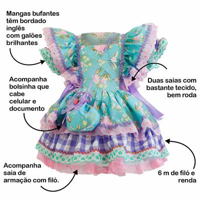 Fantasia Sereia Infantil Menina Vestido Ariel 2 a 12 Anos, Magalu Empresas