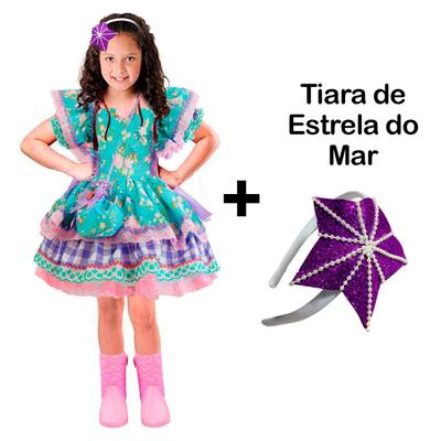 Fantasia Sereia Infantil Menina Vestido Ariel 2 a 12 Anos, Magalu Empresas