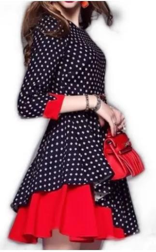 Vestido anos 60 vermelho e preto sales