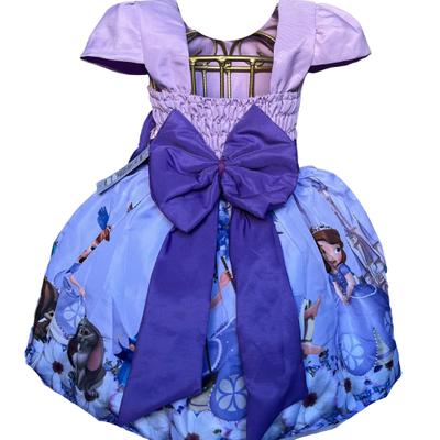 Vestidos de Festa Infantil Temático Para Todas Ocasiões.: Vestido Princesa  Sofia Tema Aniversario.