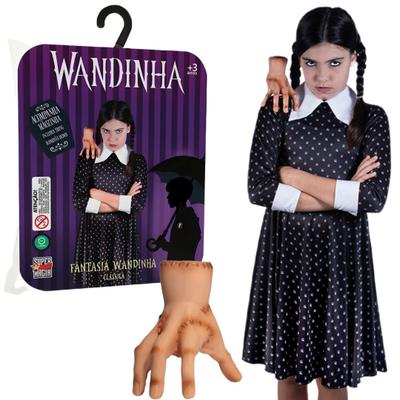 Fantasia Infantil Halloween Wandinha Família Addams - Bela Import -  Fantasias para Crianças - Magazine Luiza