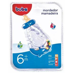 0943 - mordedor chocalho mamadeira azul - Buba