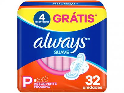 Absorvente Always Super Proteção com Abas - Cobertura Suave 32 Unidades