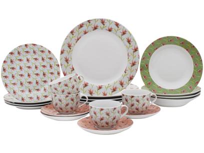 Aparelho de Jantar Chá 20 Peças Casambiente – Porcelana Redondo Flox