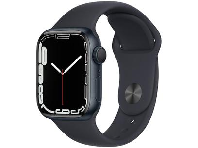 Apple Watch Series 7 41mm GPS Caixa Meia-noite - Alumínio Pulseira Esportiva