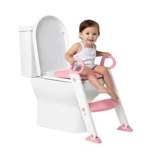 Assento Redutor Com Escada Privada Infantil Menina + Brinde - Buba ROSA