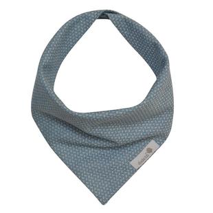Babador bandana azul jeans claro risquinhos branco - Dudsbb