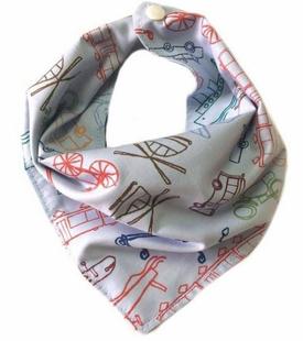 Babador Bandana Dupla Face - Transportes - Engenha kids