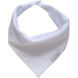 Babador bandana estilo lenço fustão branco liso - Dudsbb