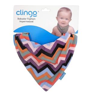 Babador Bandana Impermeavel zig zag colorido clingo C0027
