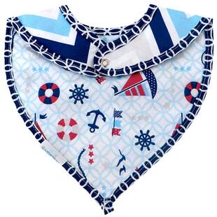 Babador Bandana Minasrey Marinheiro Chevron Loupiot Azul