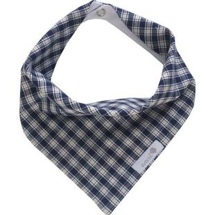 Babador bandana xadrez azul marinho e branco - Dudsbb