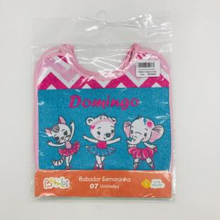 Babador Felpudo Semaninha 7 Und Rosa - Bambi Ref 10003 - Incomfral