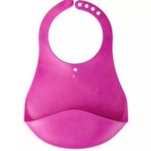 Babador Rosa Para Menina Material De Alta Qualidade Cata Migalhas Silicone Impermeavel Livre De Bpa Kababy.