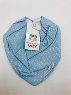 Bandana Azul Bolinha Branca - Minha Casa Baby Ref Bab101