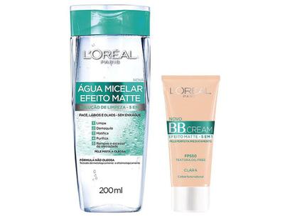 Base Loreal Paris BB Cream Clara + Água Micelar Loreal Paris 200ml