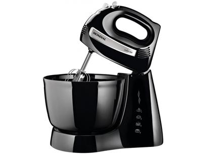 Batedeira Mondial Preta 500W Premium Due Cake Inox B-50-B 4 Velocidades