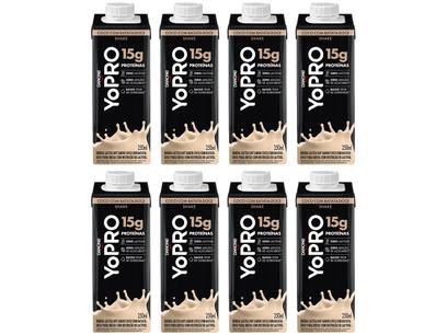 Bebida Láctea YoPRO Coco com Batata-Doce Sem Lactose Zero Açúcar 250ml 8 Unidades