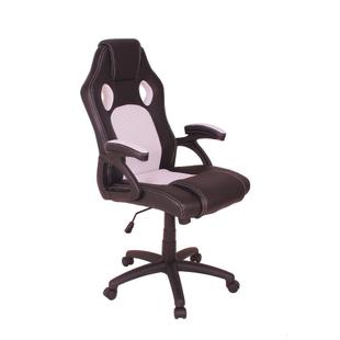 Cadeira Gamer MAG4 com Base Giratória e Relax Preto e Branco