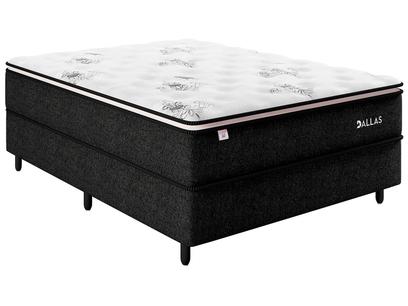 Cama Box Casal (Box + Colchão) Plumatex – Molas Ensacadas 53cm de Altura Dallas