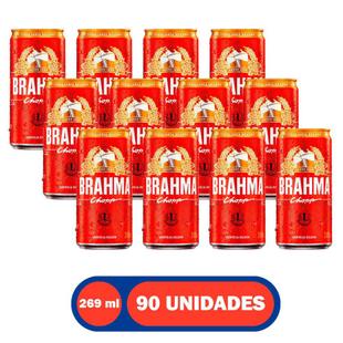 Cerveja Chopp Pilsen 269ml Lata Pack Caixa 15 90 Unidades Brahma