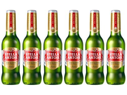 Cerveja Stella Artois Sem Glúten Puro Malte – Lager 6 Unidades Long Neck 330ml Cada