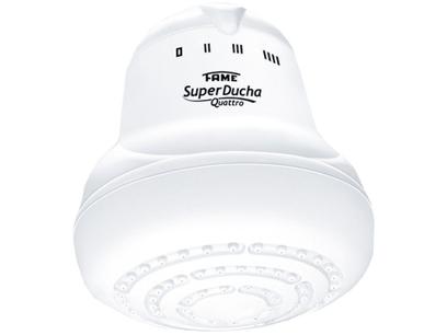 Chuveiro Elétrico Fame Super Ducha Quattro 110V - 5400W Branco Multitemperatura com Chuveirinho