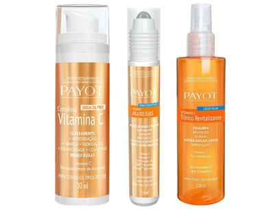 Complexo Vitamina C Payot + Sérum para Olhos Vitamina C + Tônico Revitalizante